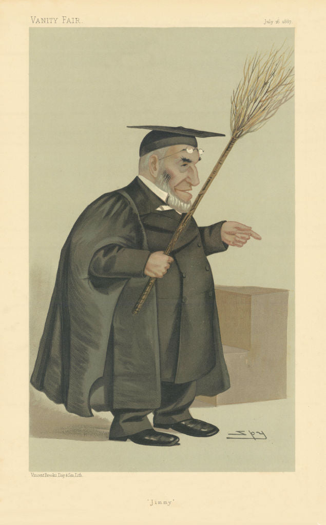 VANITY FAIR SPY CARTOON Rev James Leigh Joynes MA 'Jimmy' Eton lower Master 1887